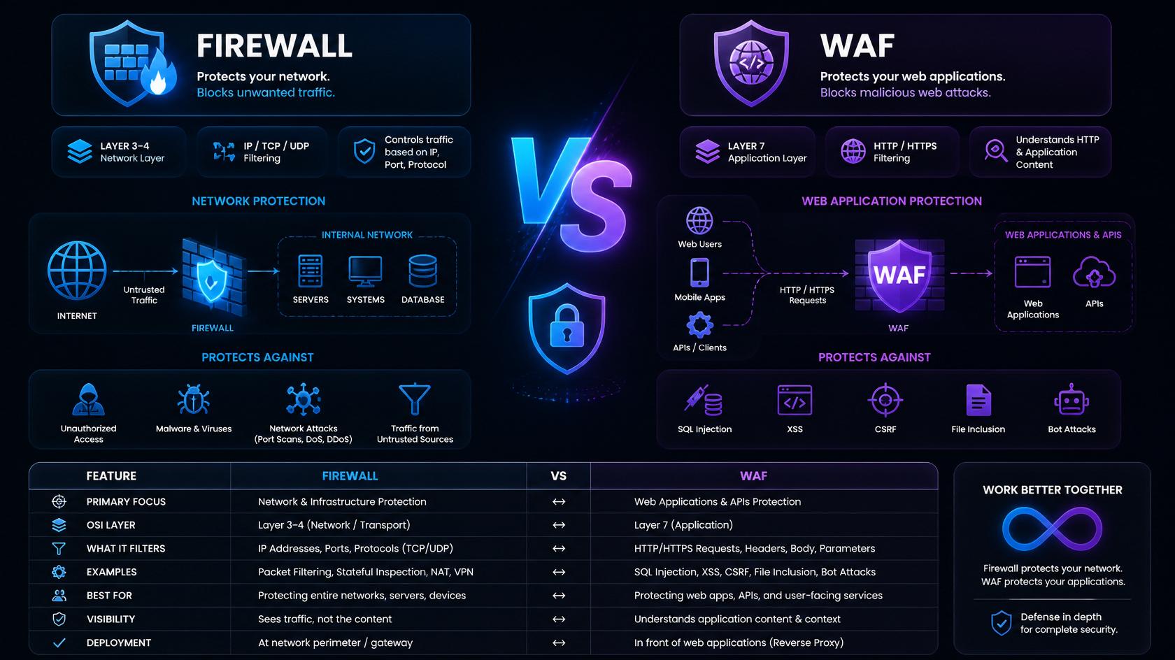 WAF vs Firewall: Dua Lapis Pertahanan yang Sering Disamakan, Padahal Beda Fungsi